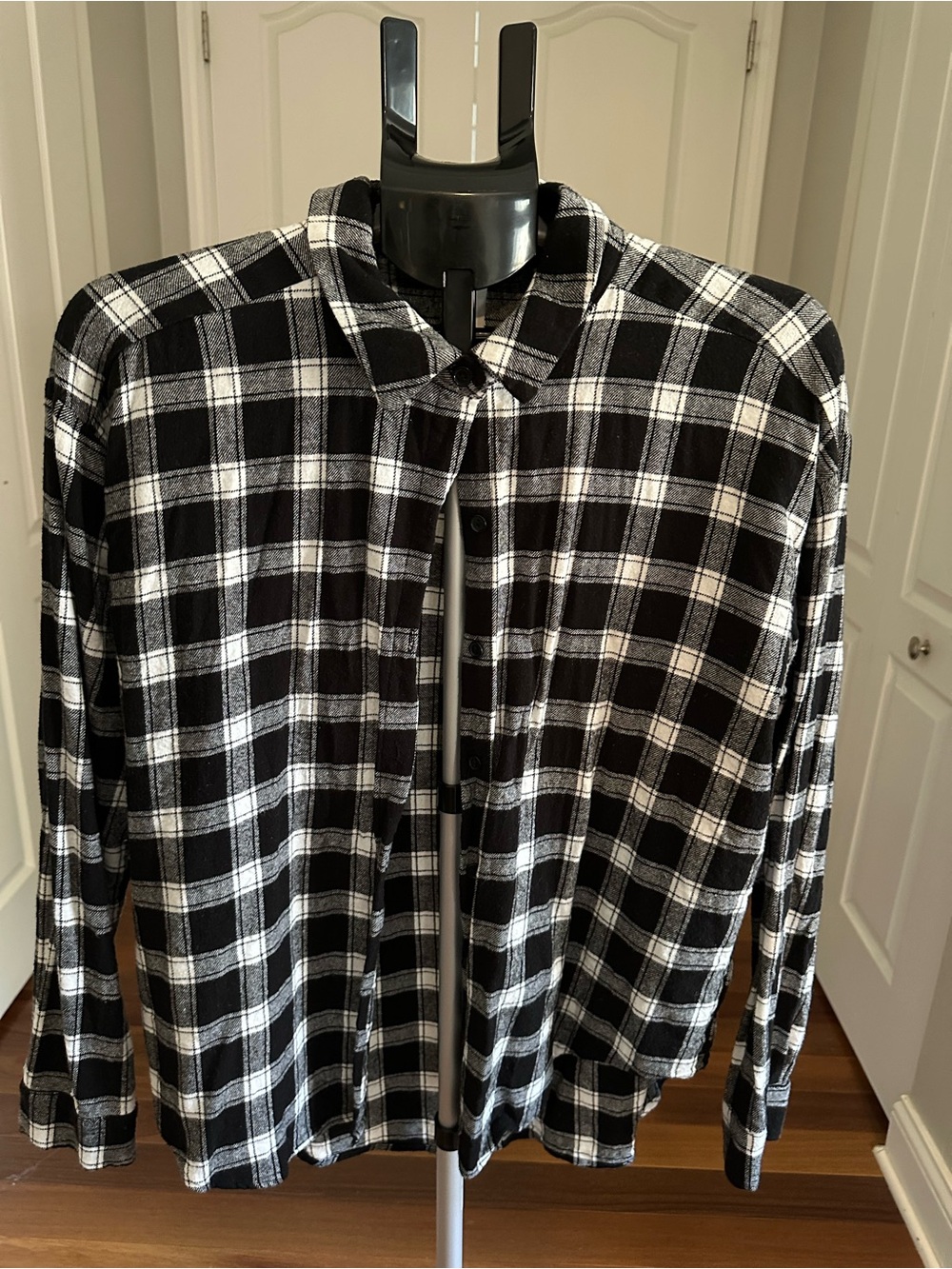 Abound Black & White Plaid Button-Down Shirt